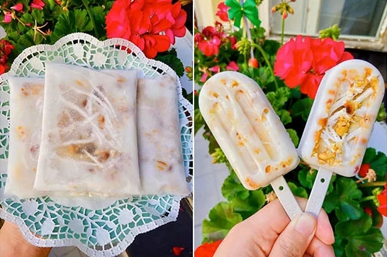 Kem chuối thành phẩm hấp dẫn