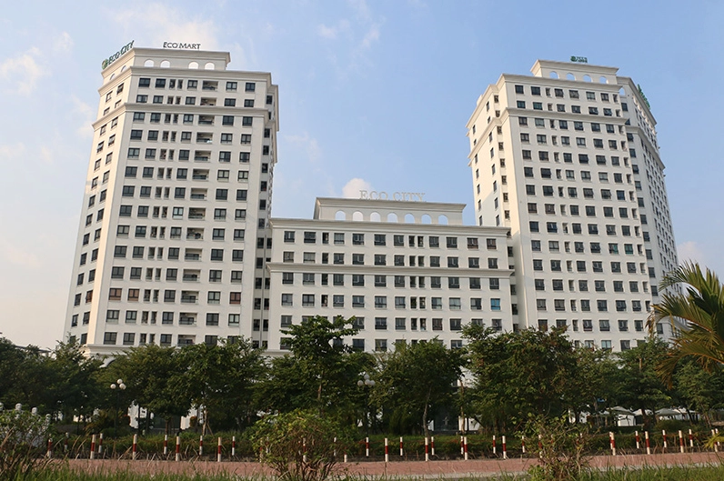 Không gian xanh tại Eco City Việt Hưng