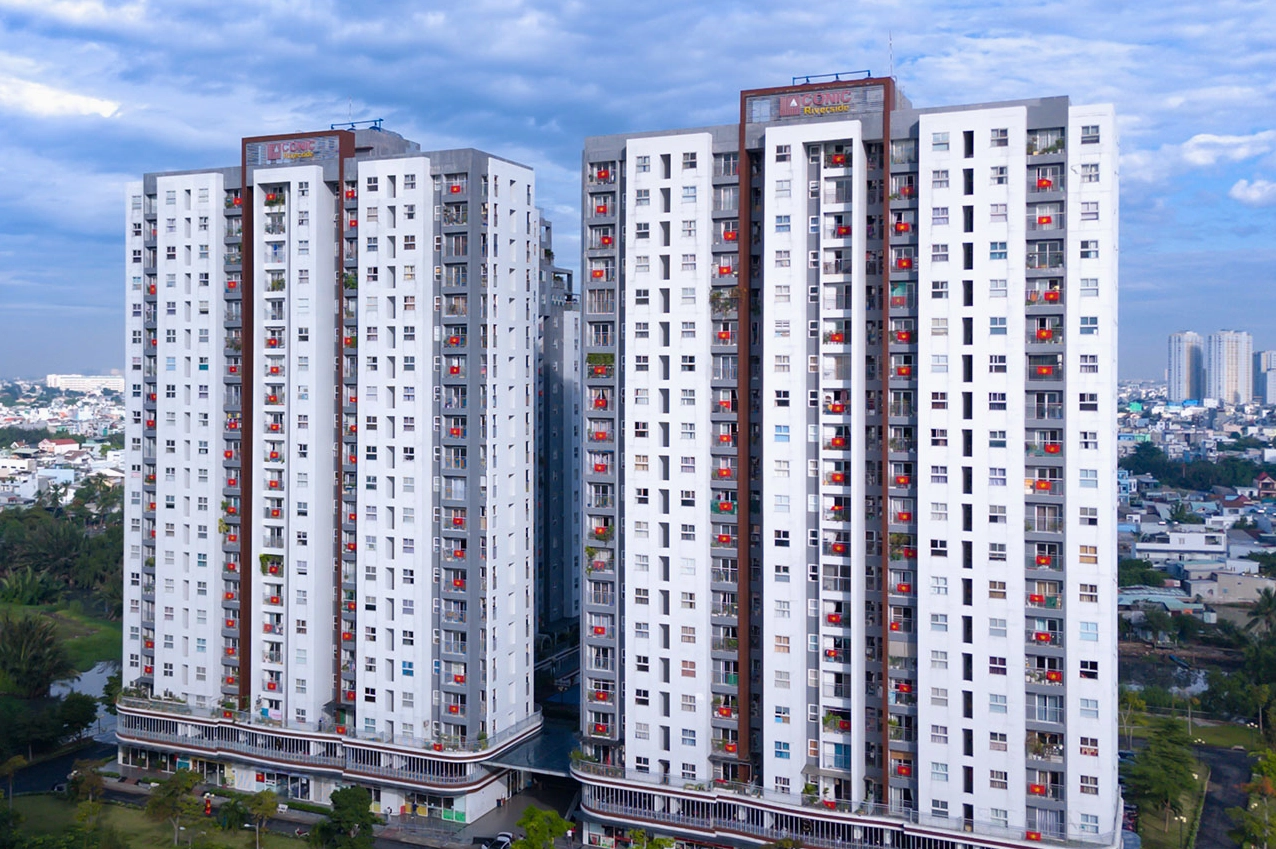 Khuôn viên xanh của chung cư riverside