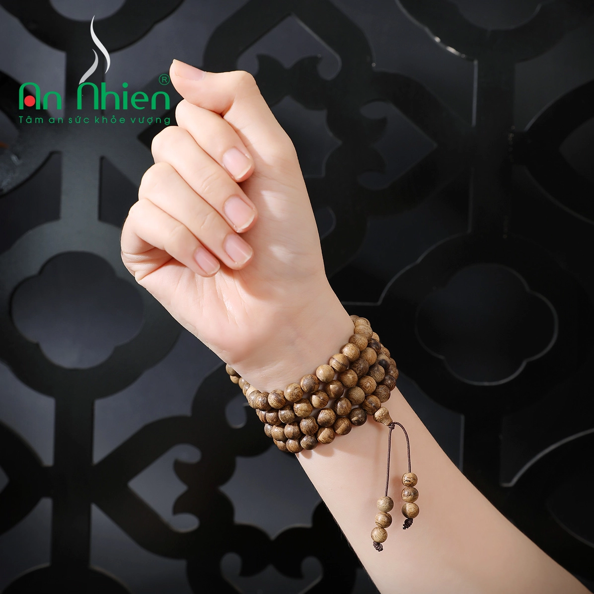 Kích thước hạt vòng trầm hương 108