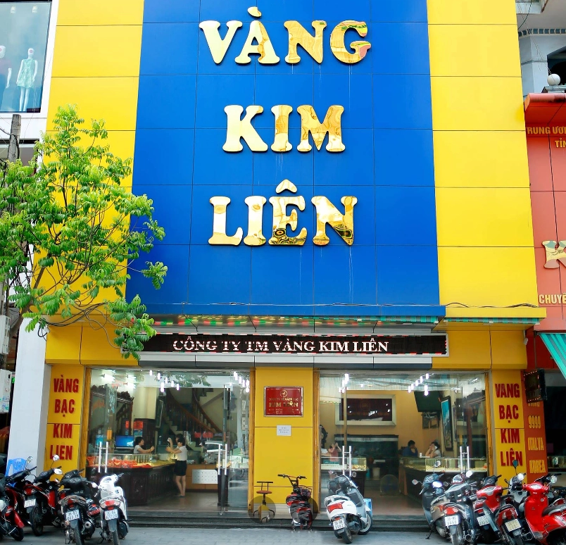Logo thương hiệu vàng Kim Liên