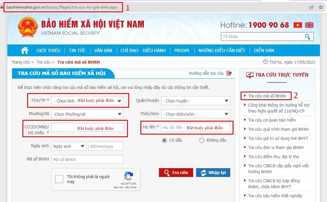 Mã số hộ gia đình trong thủ tục hành chính