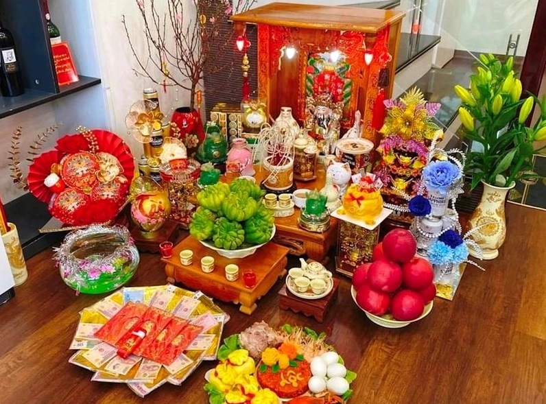 Mâm cúng vía Thần Tài chi tiết
