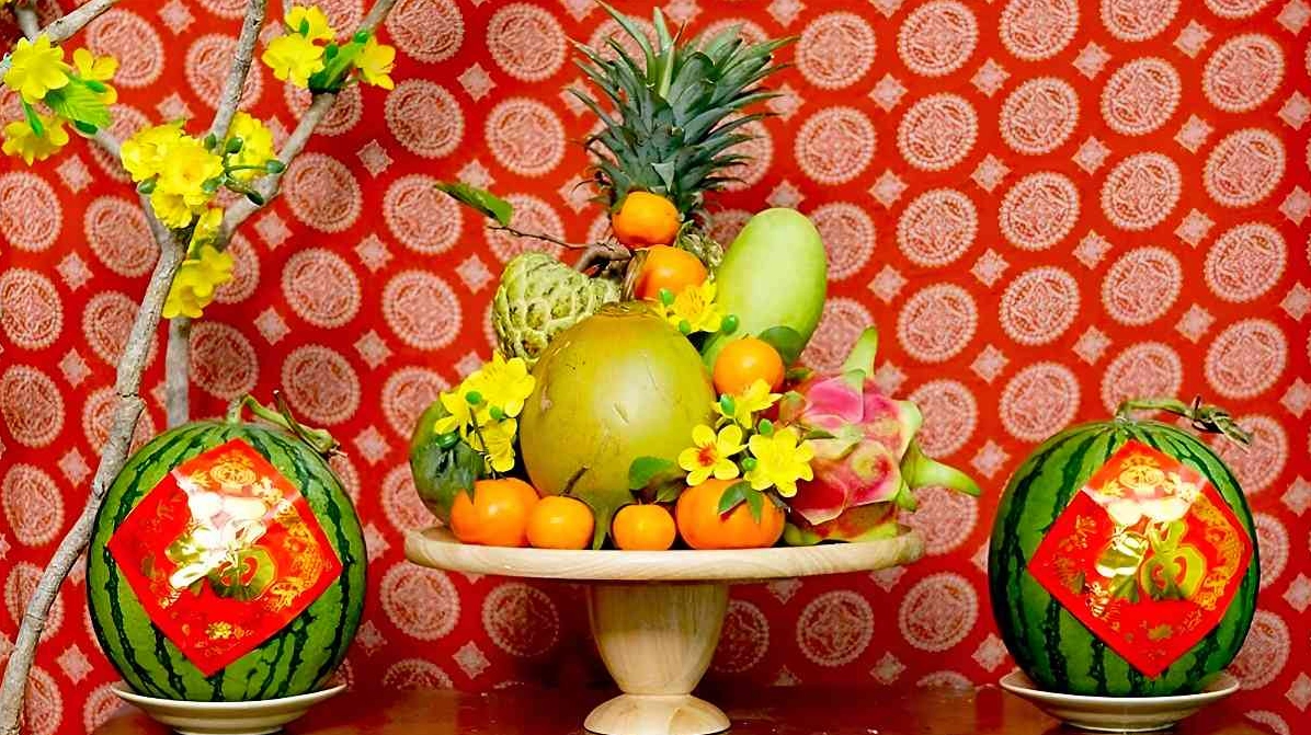 Mâm ngũ quả truyền thống ngày Tết