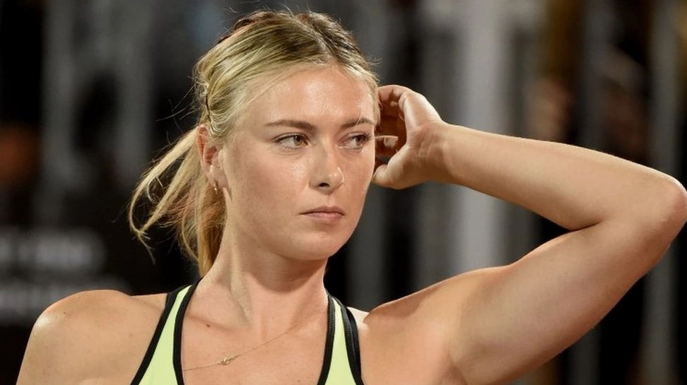Maria Sharapova trong một trận đấu nỗ lực