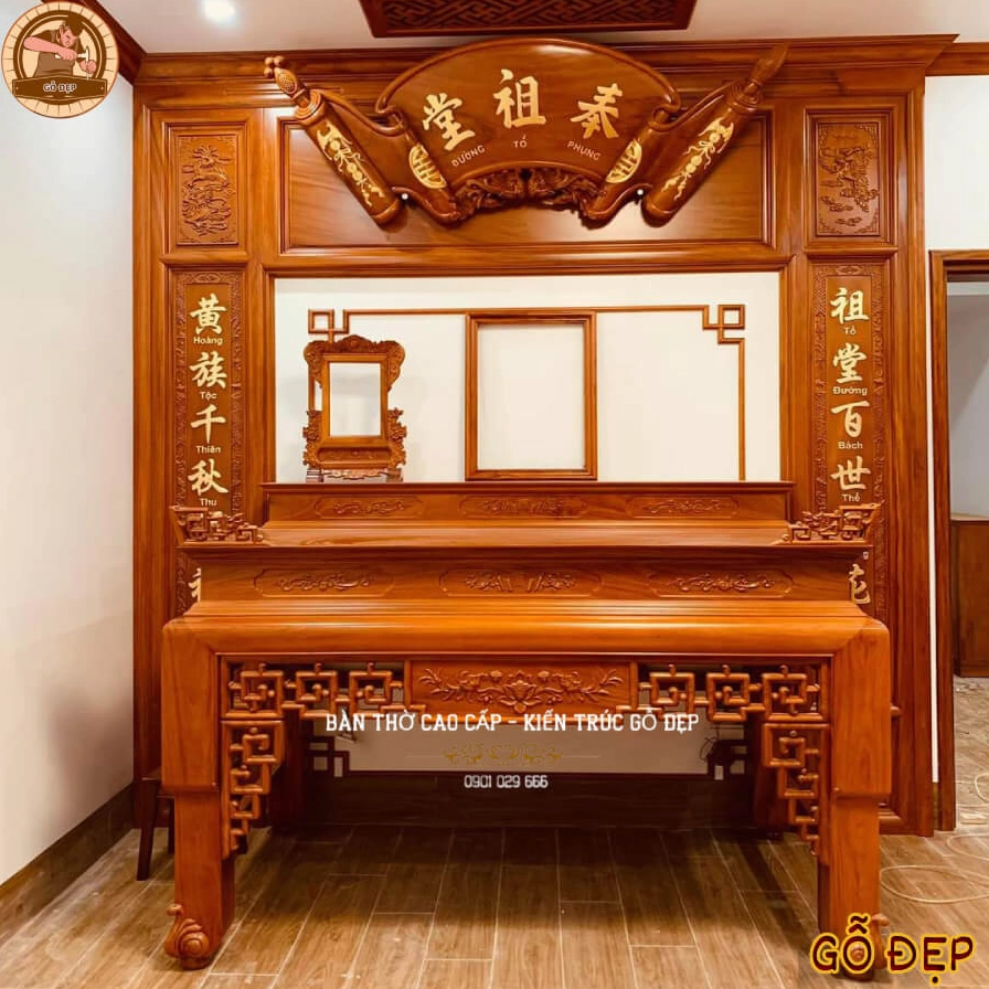 Mẫu bàn thờ đẹp hiện đại với thiết kế tối giản
