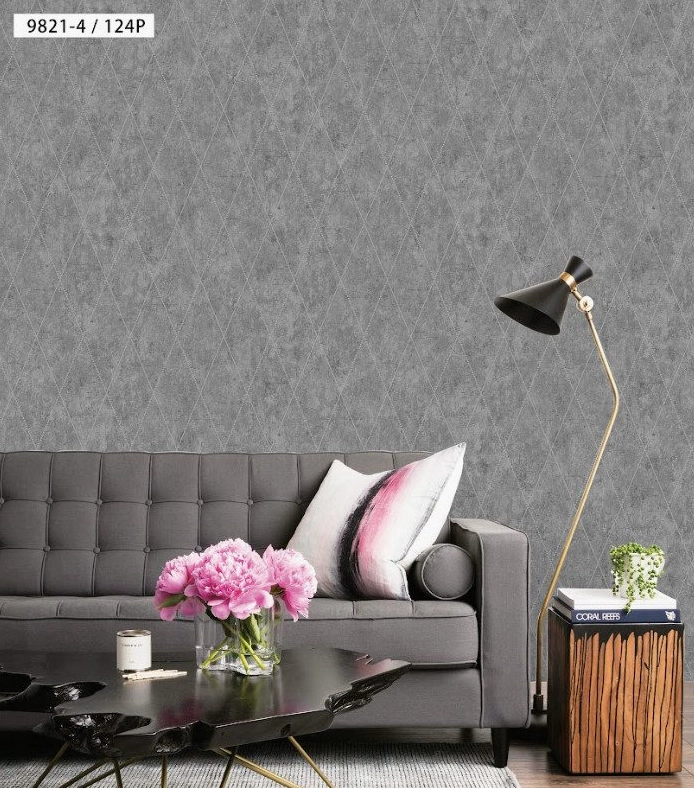 Mẫu giấy dán tường đẹp với họa tiết lá cây tinh tế