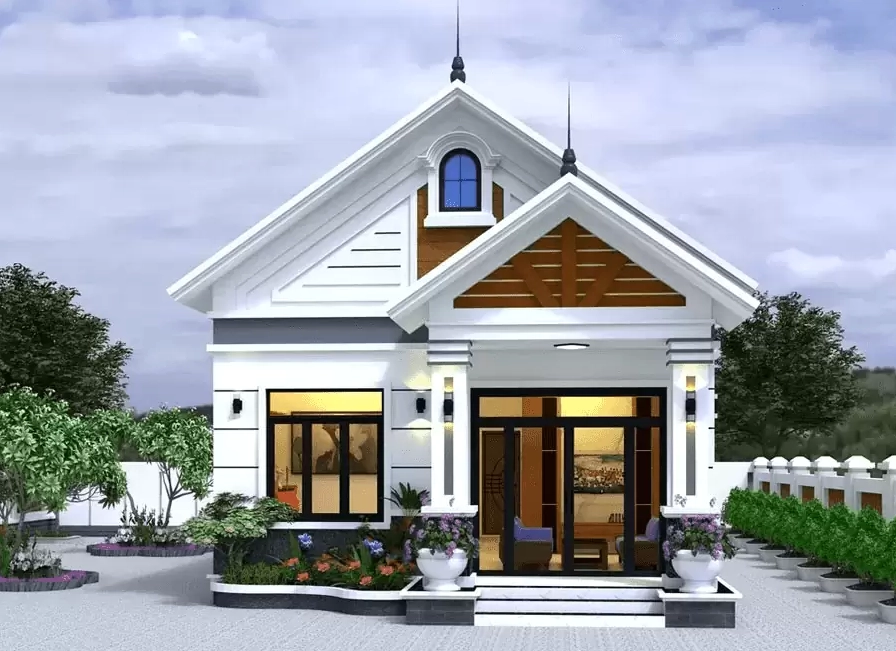 Mẫu nhà cấp 4 mái thái đẹp