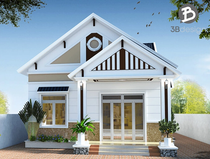 Mẫu nhà ống 1 tầng đẹp, độc đáo