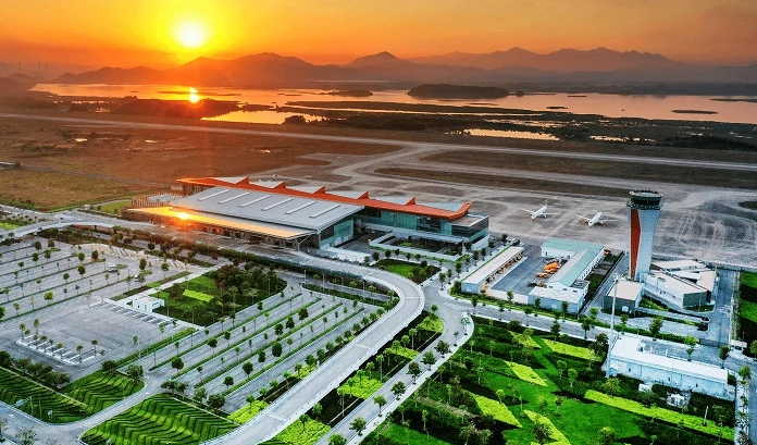 Máy bay cất cánh tại Sân bay Quốc tế Vân Đồn