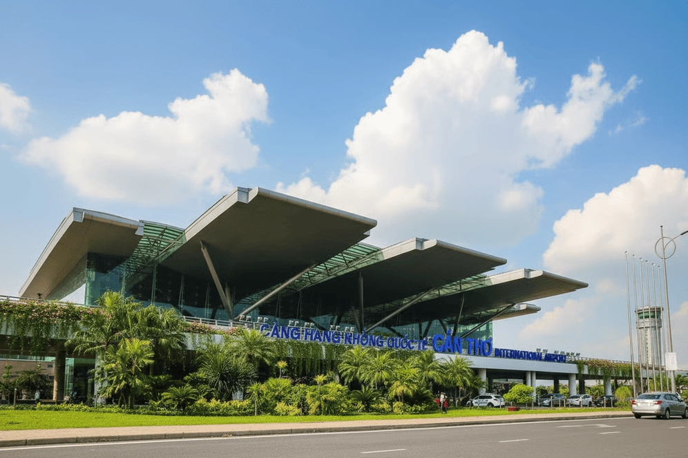 Máy bay Vietnam Airlines tại sân bay Cần Thơ