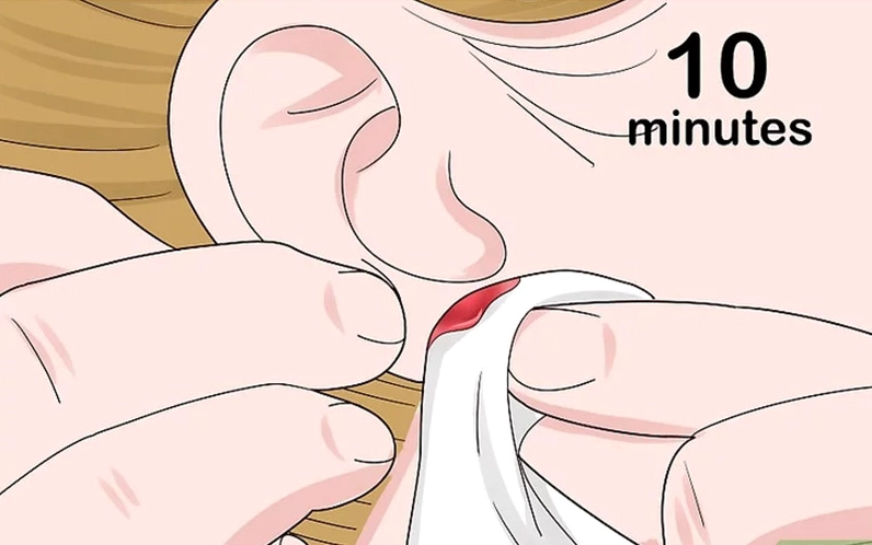 Minh họa cách tháo chốt bi khuyên tai tròn