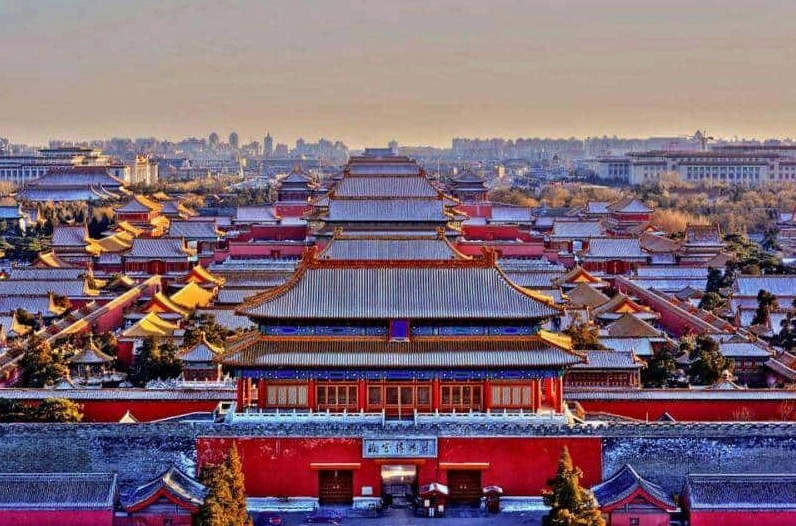 Một góc phố cổ ở Bắc Kinh với kiến trúc truyền thống