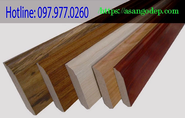 Nẹp chân tường gỗ công nghiệp vân laminate