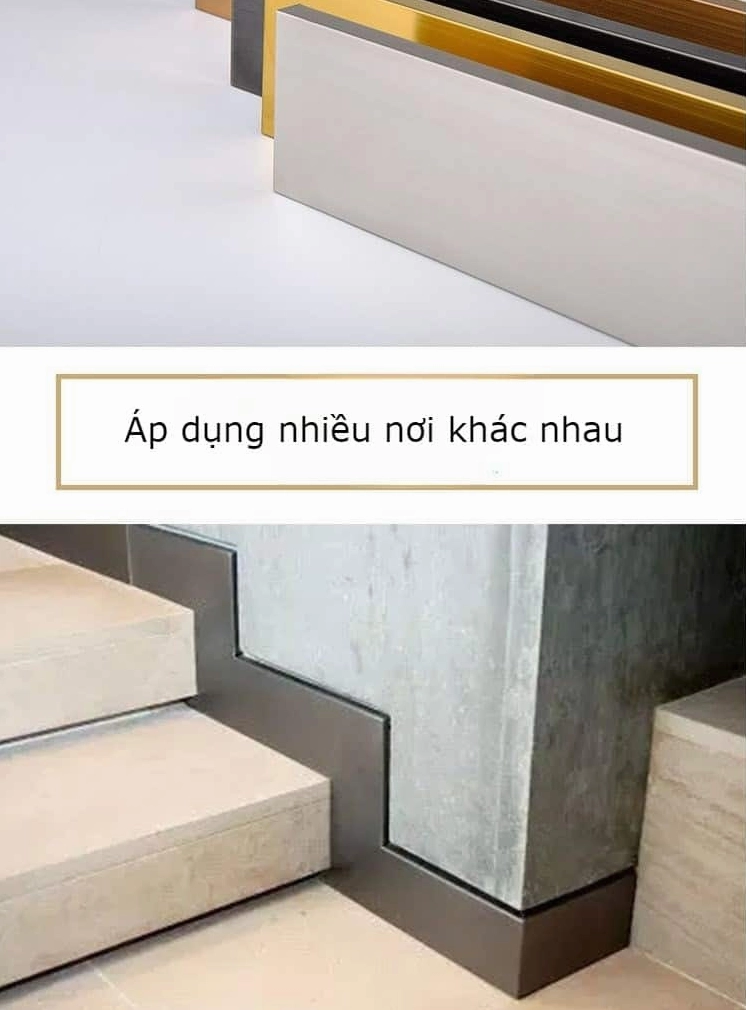 Nẹp chân tường inox bóng đẹp