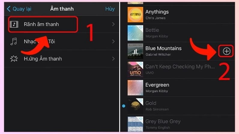 Người dùng đang ghép nhạc vào video trên máy tính