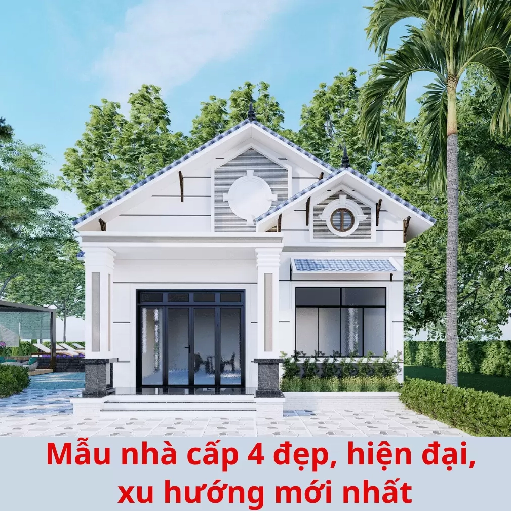 Nhà cấp 4 mái bằng hiện đại