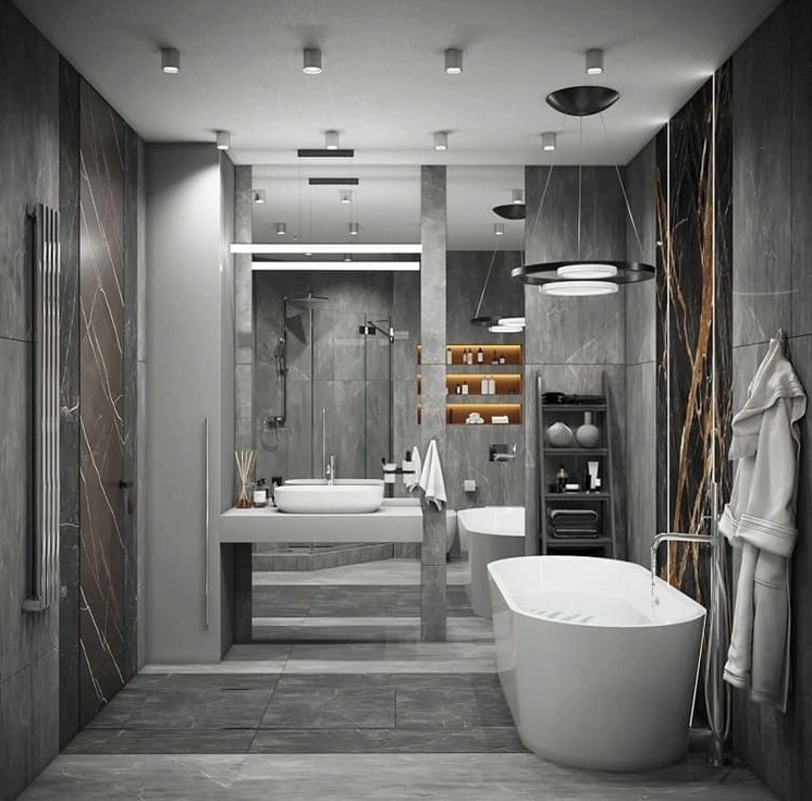 Nhà tắm đẹp phong cách tối giản với thiết bị thông minh