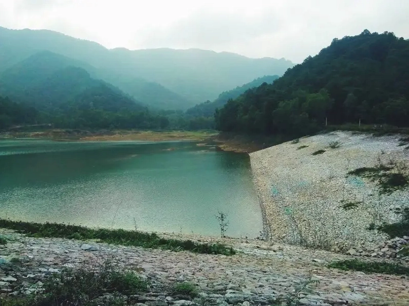 Nhóm bạn trẻ đang tham gia hoạt động chèo thuyền kayak trên hồ Hàm Lợn