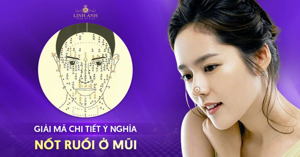 Nốt ruồi trên mũi phụ nữ