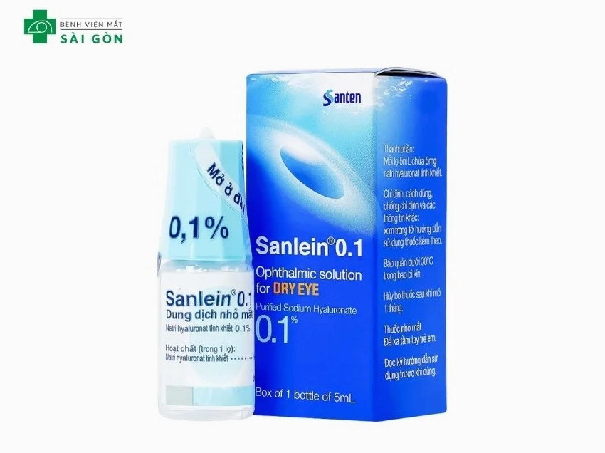 Nước mắt nhân tạo Sanlein với thành phần an toàn