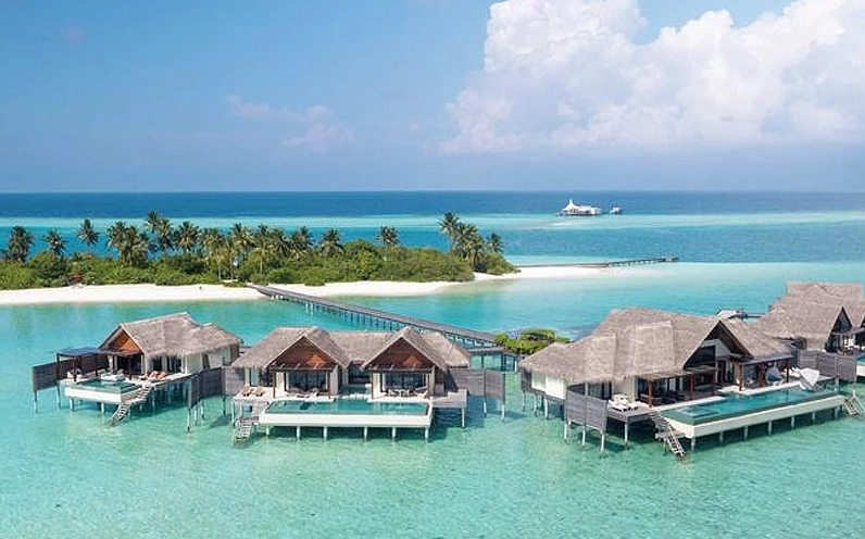 Quần đảo Maldives xinh đẹp nhìn từ trên cao