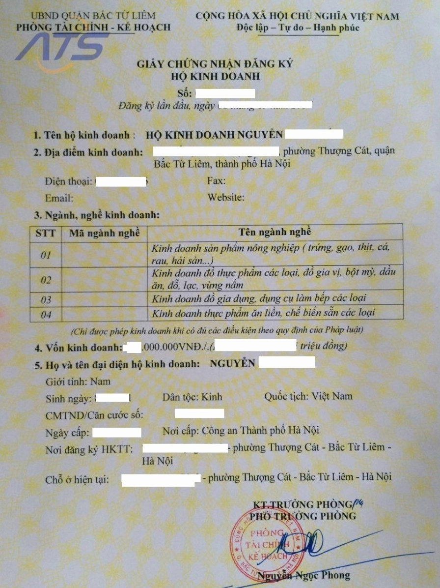 Quy trình đăng ký kinh doanh hộ gia đình