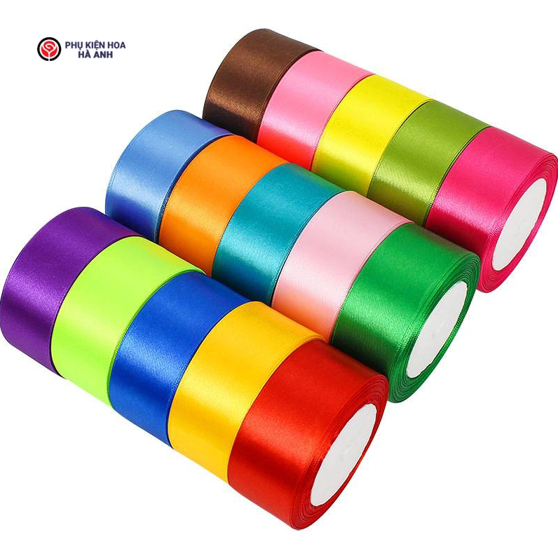Ruy băng lụa màu xanh mint bản rộng