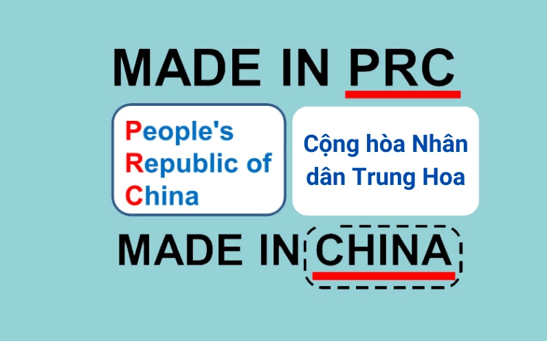 Sản phẩm có nhãn mác Made in PRC