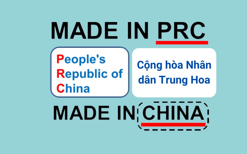 Sản phẩm ghi nhãn Made in PRC
