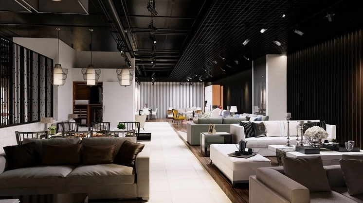 Showroom nội thất sang trọng và hiện đại