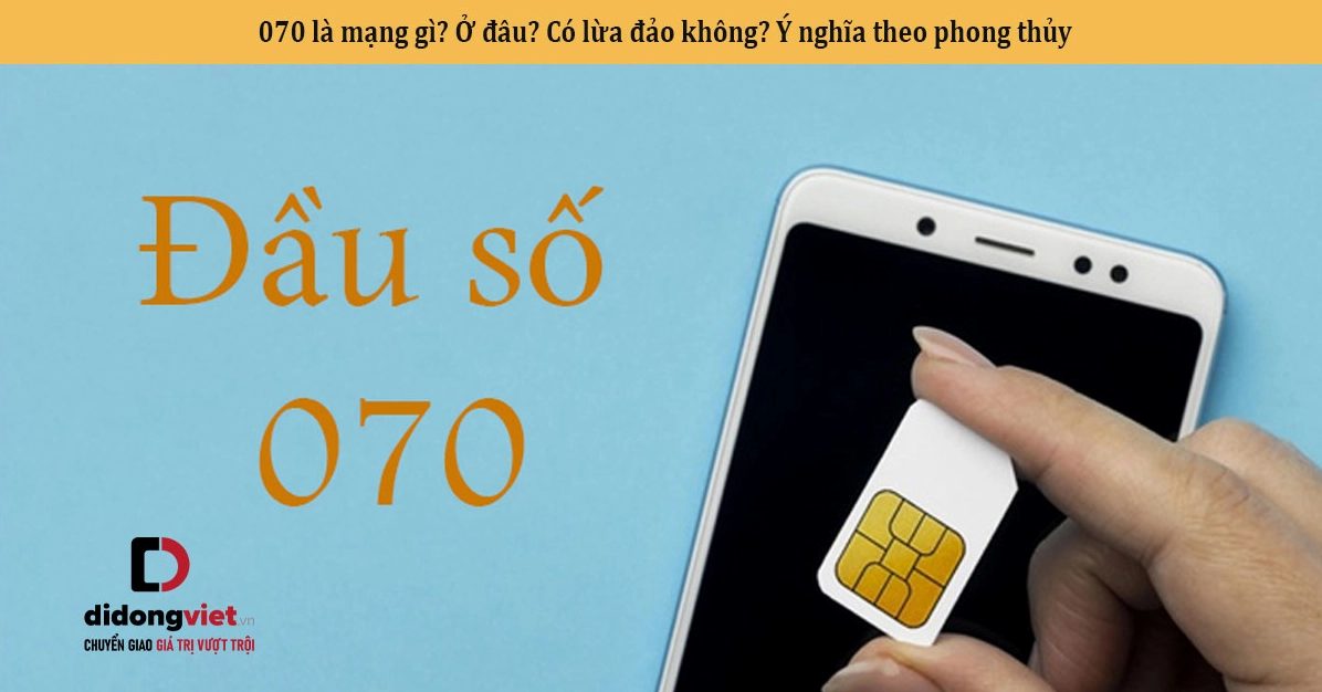 SIM đầu số 070 Vietnamobile