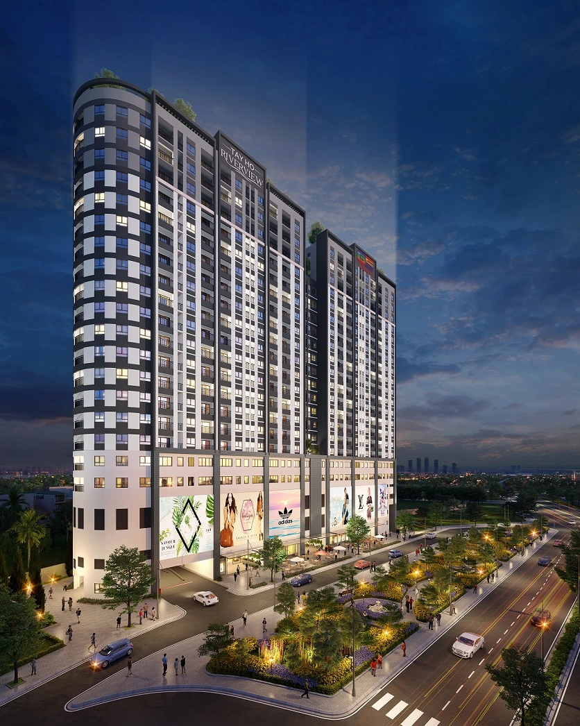 Tầm nhìn ban đêm tại Tây Hồ Riverview