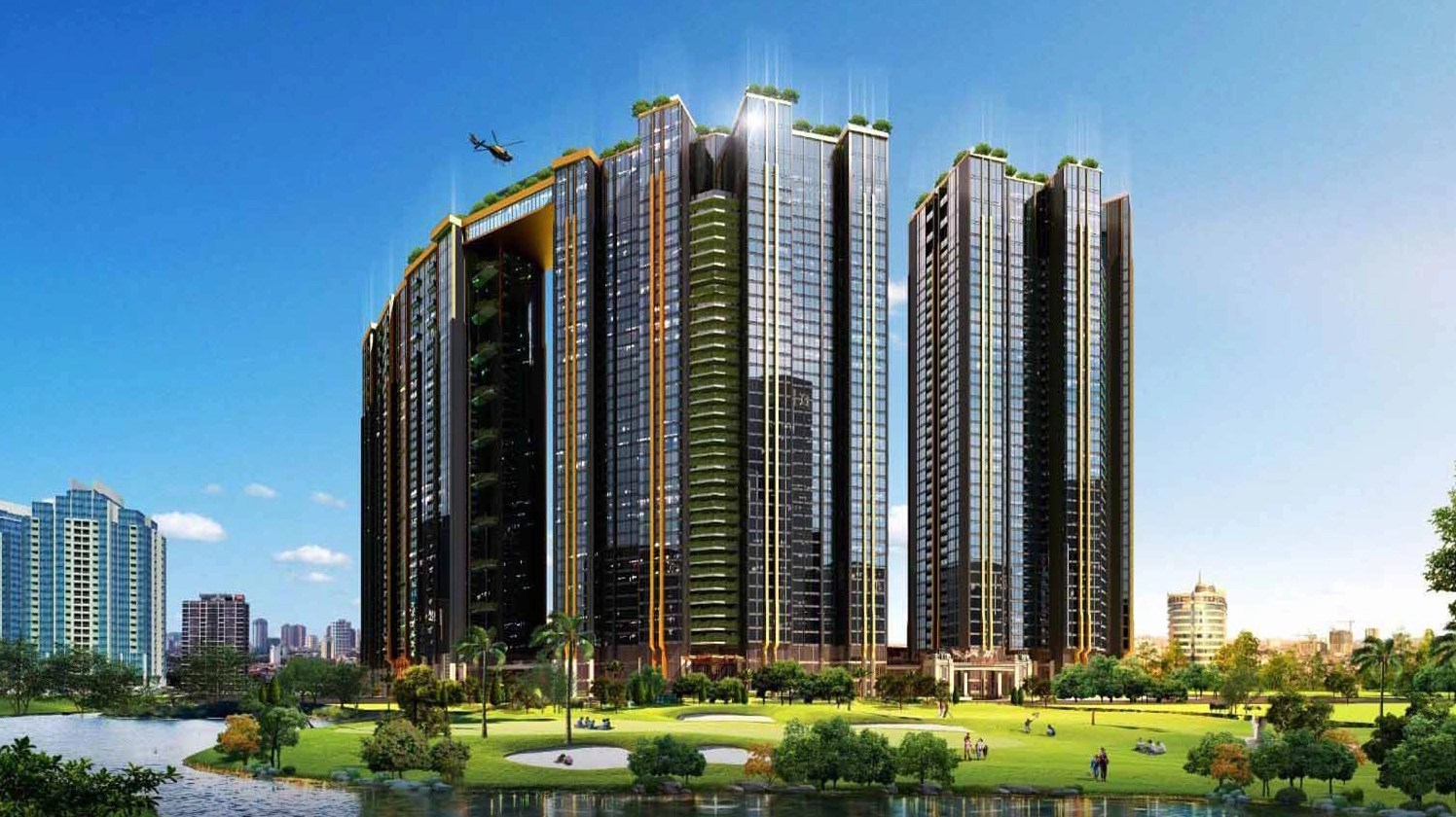 Tầm nhìn sông Hồng từ chung cư Sunshine City