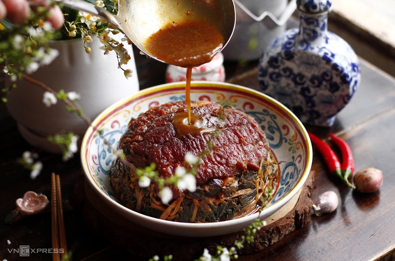 Thành phẩm Khau Nhục Lạng Sơn hấp dẫn, ready to serve