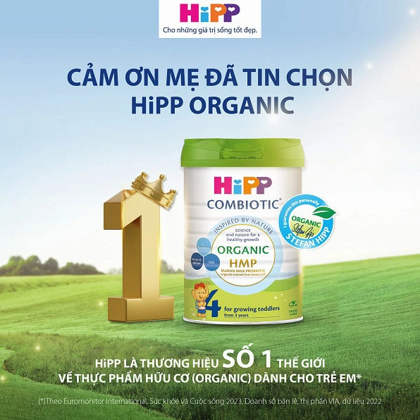 Thương hiệu sữa Hipp nổi tiếng