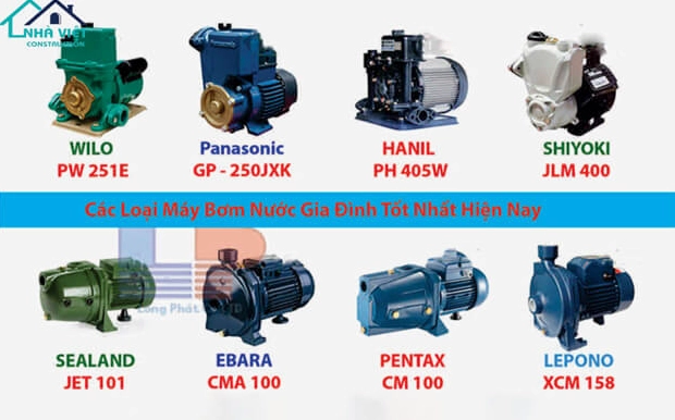 Top máy bơm nước gia đình tốt
