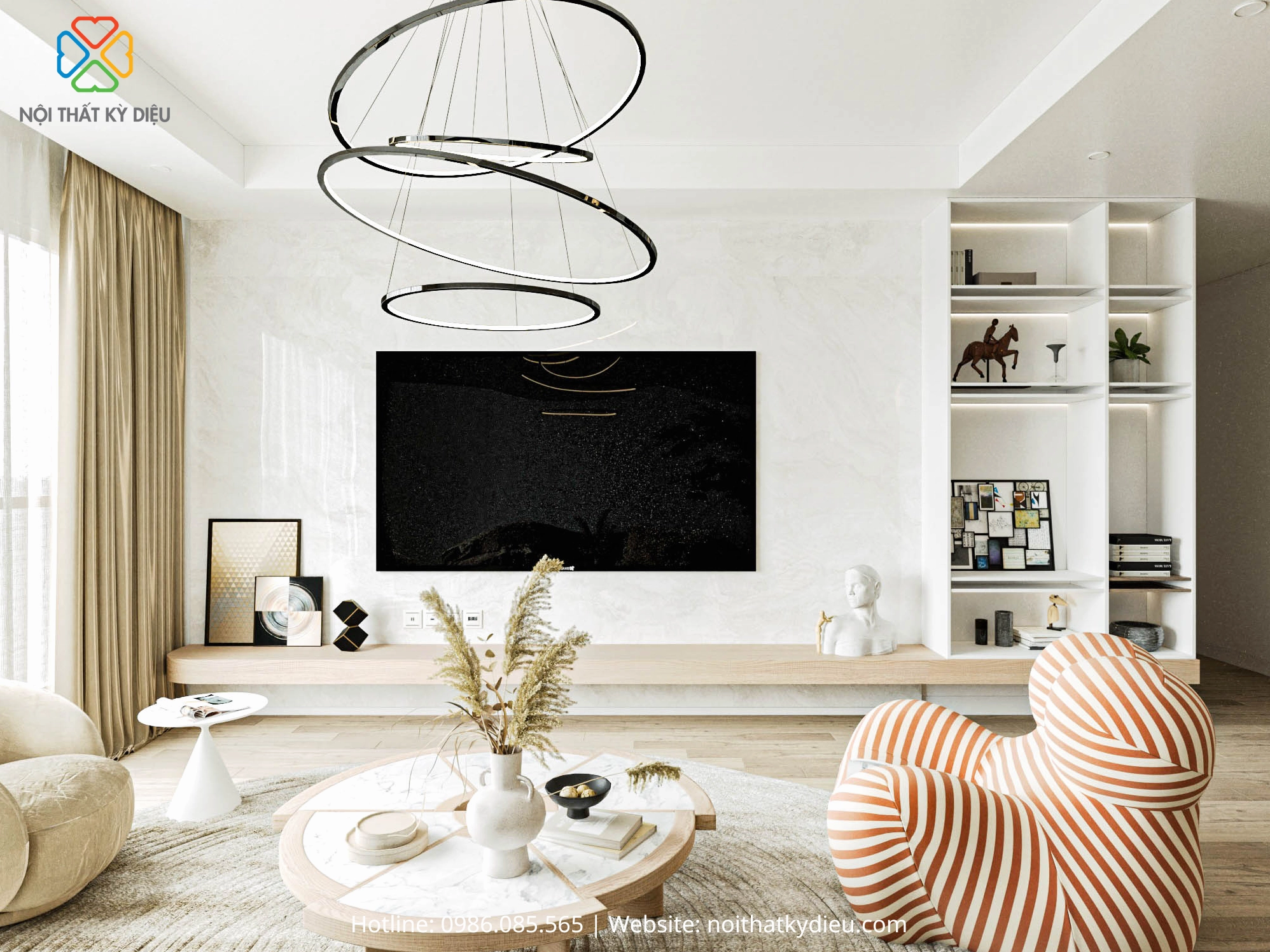 Trang trí phòng khách với đồ decor độc đáo
