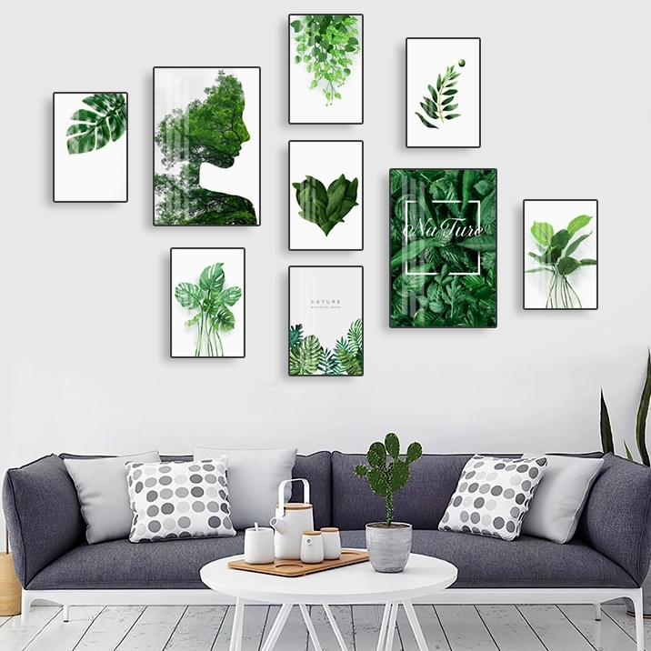 Tranh decor lá cây hiện đại