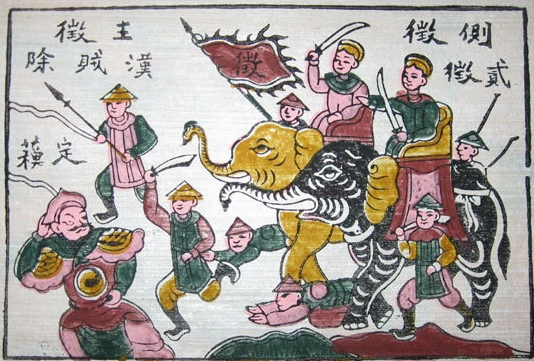 Tranh Đông Hồ Hai Bà Trưng