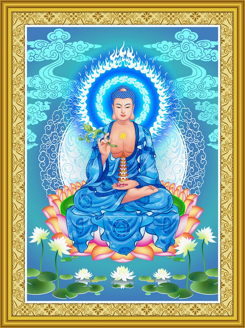 Tranh vẽ Ngũ Phật Dược Sư