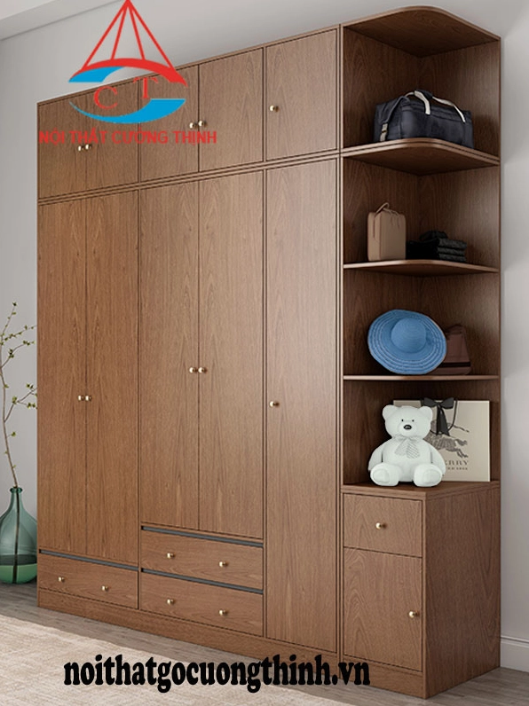Tủ quần áo 3 buồng gỗ