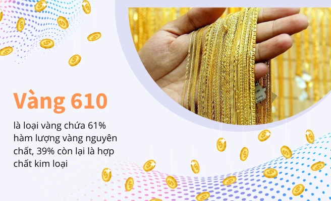 Vàng 610 là vàng gì và đặc điểm