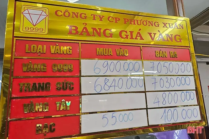 Vàng 9999 tại Hà Tĩnh