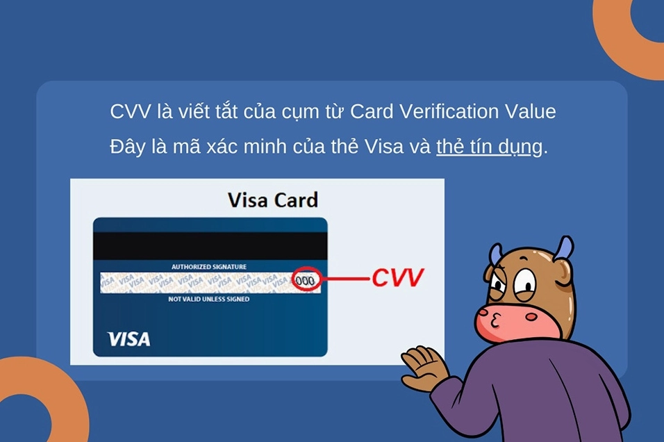 Vị trí mã CVV trên thẻ Visa