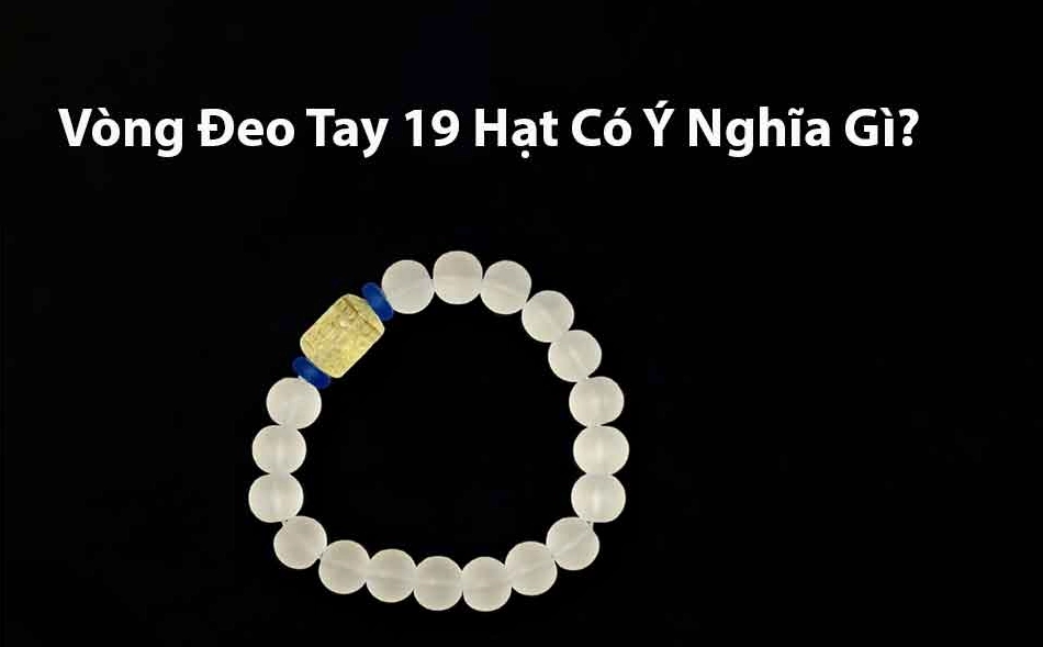Vòng đeo tay 19 hạt màu xanh