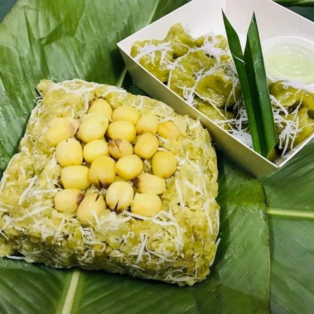 Xôi cốm Hà Nội bán tại quán