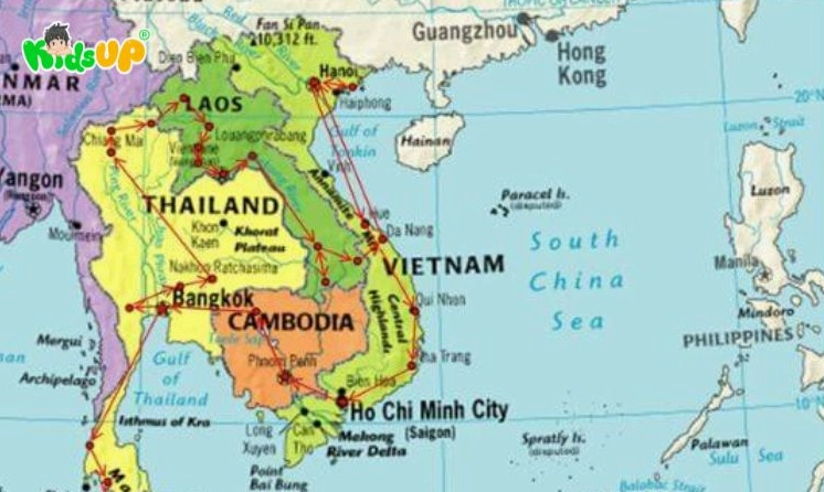 Bản đồ bán đảo Đông Dương