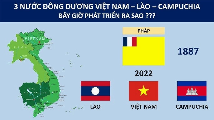 Bản đồ Liên bang Đông Dương qua các thời kỳ lịch sử