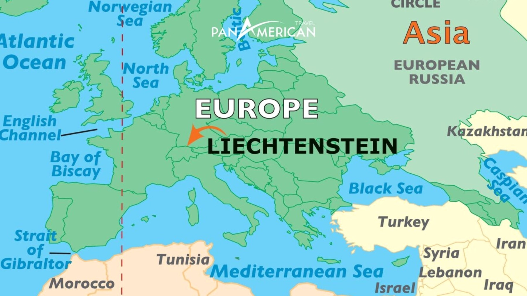 Bản đồ vị trí của Liechtenstein